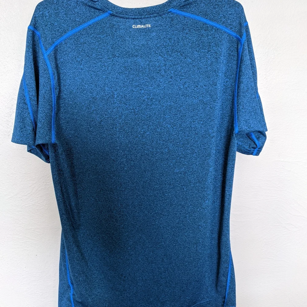 Adidas Blue Athletic Tee Shirt - Picture 2 of 4